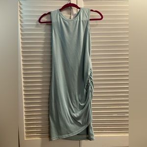 Mint Green Ruched Shift Dress Small